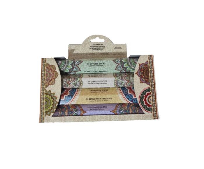 Set 56 Betisoare Parfumate cu 4 Arome Diferite pentru Aromaterapy si Relaxare, Iasomie, Vanilie si Miere, Santal, Lavanda, Original Deals® [4]