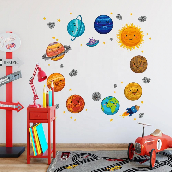 Sticker Decorativ si Educativ cu Calea Lactee, Sistemul Solar si Planetele [4]