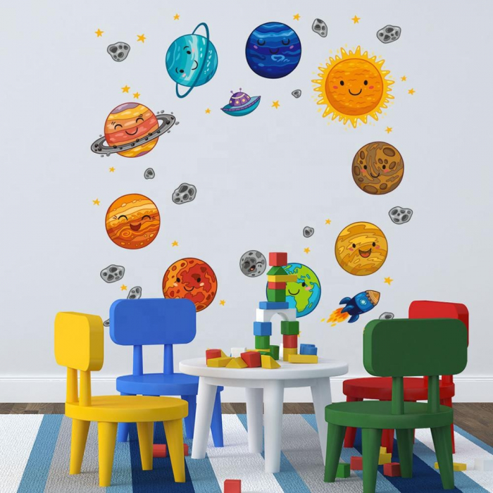 Sticker Decorativ si Educativ cu Calea Lactee, Sistemul Solar si Planetele [6]