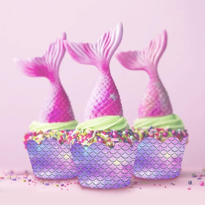 Set 6 Accesorii pentru Prajituri Sirena, , Colectia Mermaid, 22.7 x 8.7 cm, Multicolor [4]