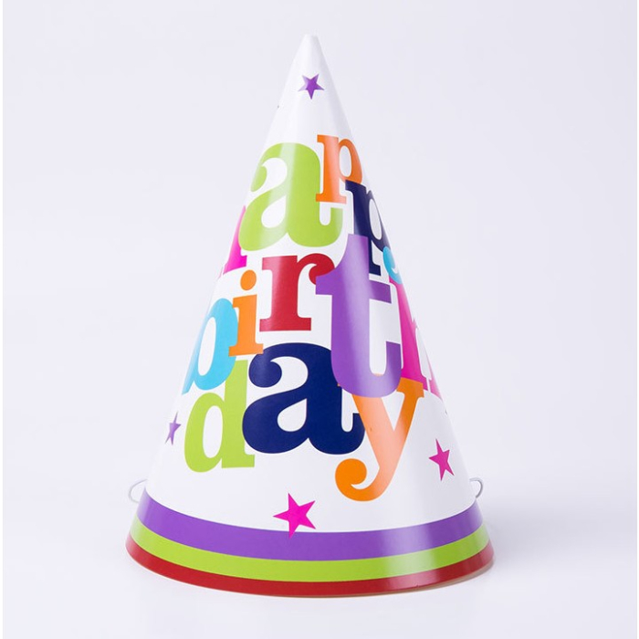 Set 6 Coifuri Happy Birthday, , pentru Petrecere, Tematica Aniversare, 19x15 cm, Multicolor [4]