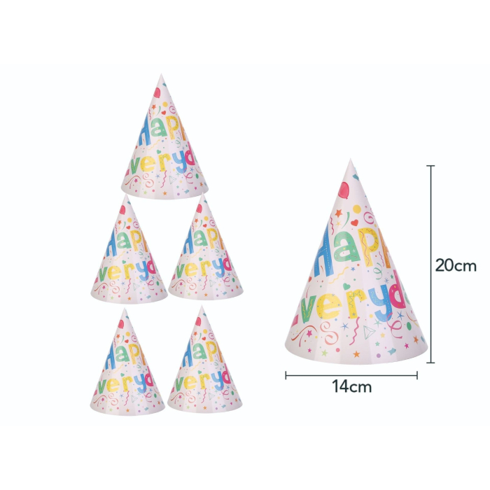 Set 6 Coifuri Happy Everyday, , pentru Petrecere, 20x14 cm, Multicolor [4]