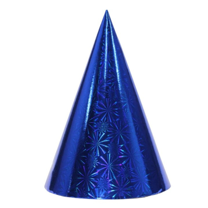 Set 6 Coifuri Metalizate, , pentru Petrecere, Tematica Aniversare, Albastru [3]