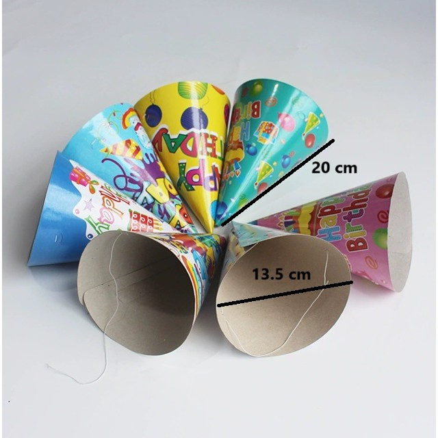 Set 6 Coifuri, , Petrecere Copii, din Carton, 20 x 13.5 cm, Model 6 Happy Birthday, Multicolor [3]