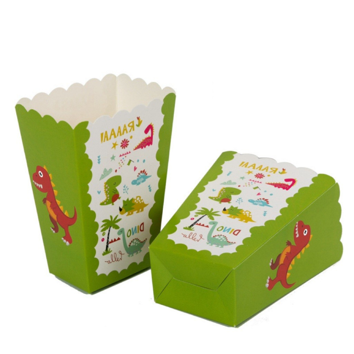 Set 6 Cutii de Popcorn, , Colectia Dino Park, 9 x 13 cm, din Carton, Multicolor [2]
