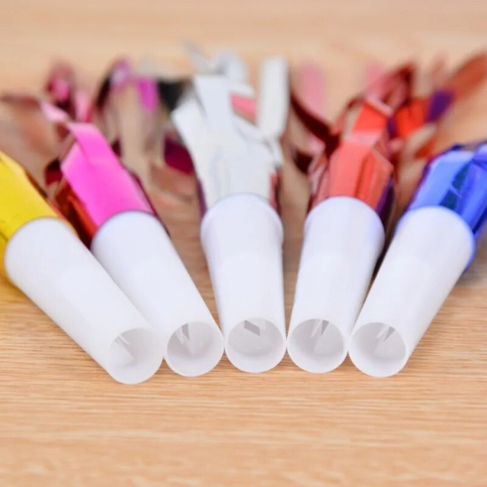 Set 6 Fluiere Party cu Franjuri, , din Plastic, Multicolor [4]