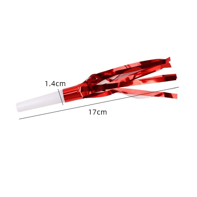 Set 6 Fluiere Party cu Franjuri, , din Plastic, Multicolor [10]