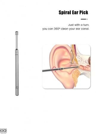 Set 6 Instrumente pentru Curatarea, Ingrijirea si Igiena Urechilor, din Otel Dermatologic [3]