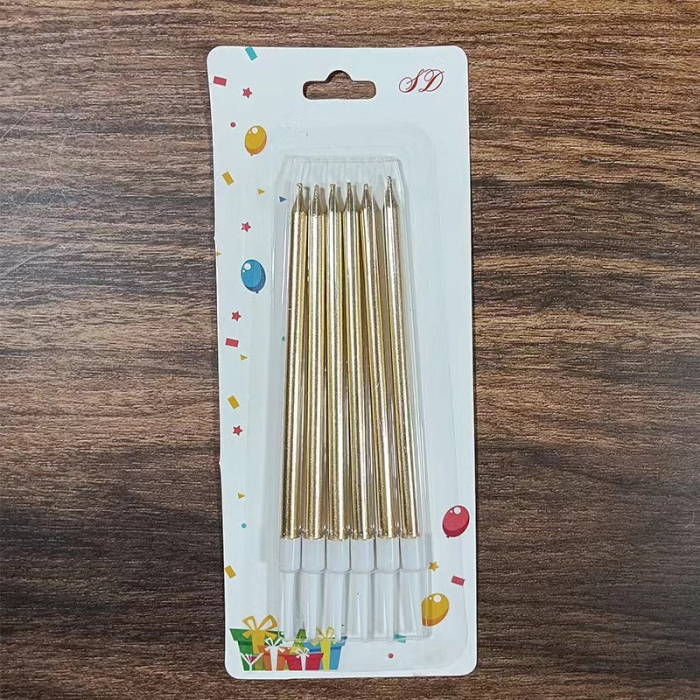 Set 6 Lumanari de Tort, , din Parafina, 11 x 0.4 cm, Lucioase, Sampanie [4]