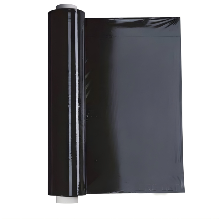 Set 6 Role Folie Stretch Neagra pentru Uz Manual, 1.5kg/Rola, Tub 300 g, Silentioasa si Rezistenta [13]