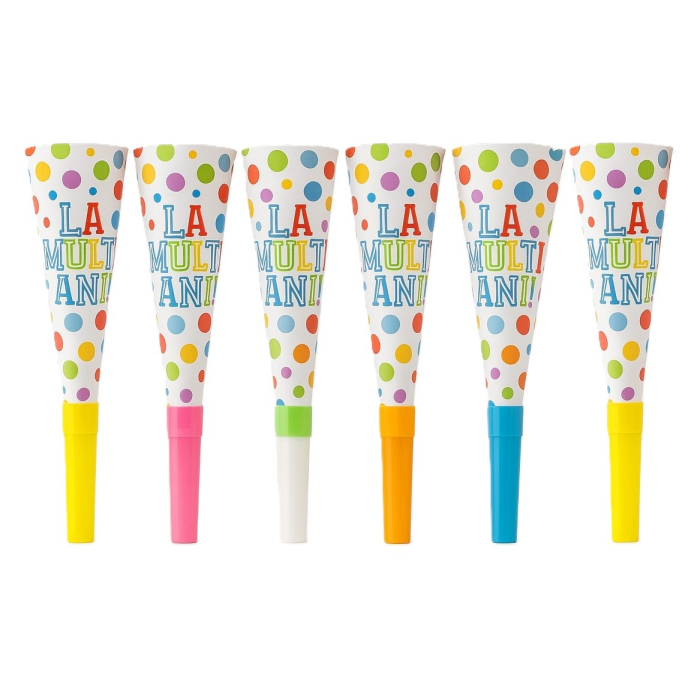 Set 6 Suflatori, , Colectia LA MULTI ANI, 20 cm, din Carton, Multicolor [1]