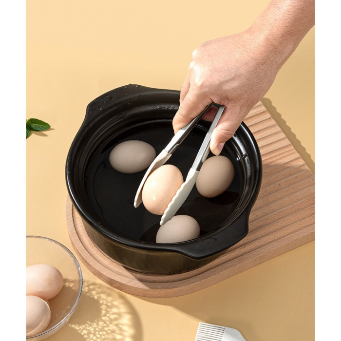 Set 6 Ustensile de Bucatarie, , din Silicon+Inox, Termorezistente, Antiaderente, 23 x 13 x 3 cm, Alb Ivory [4]