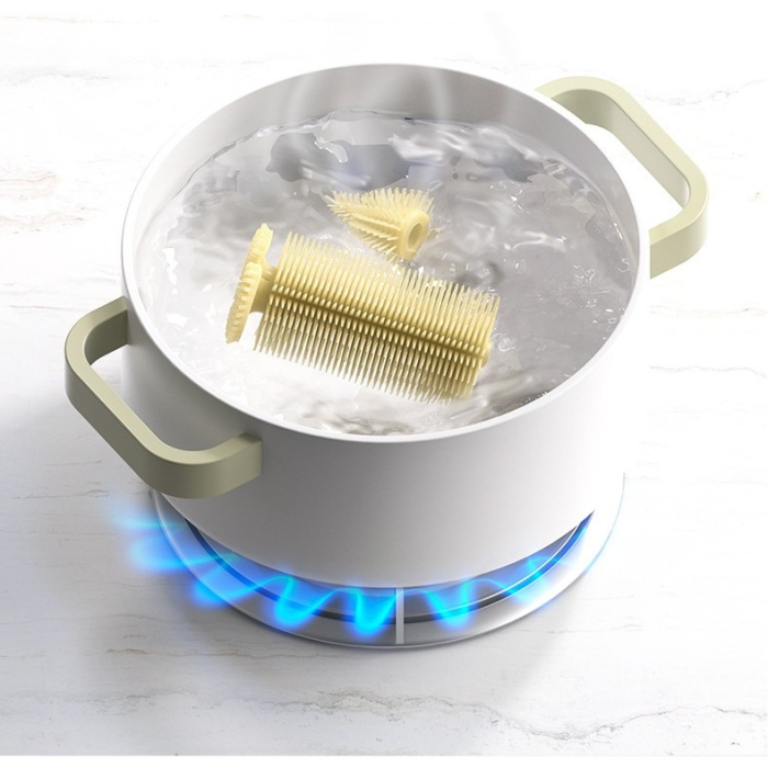 Set 7 Piese de Spalat/Uscat Biberoane, , Portabil, Peri de Silicon, pentru Tetine, Suzete, Biberoane, Paie, Cutie Inclusa, 16.8 x 12 x 5 cm, Model Catel, Albastru [5]