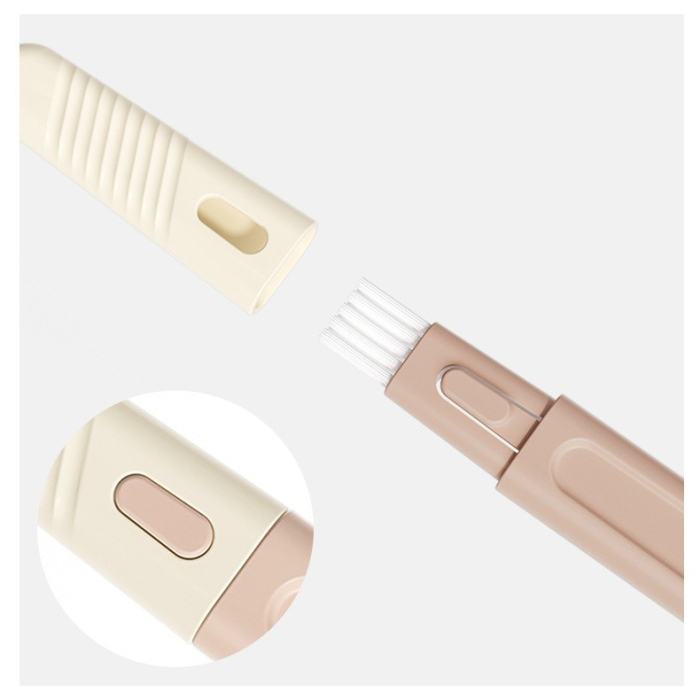 Set 7 Piese de Spalat/Uscat Biberoane, , Portabil, Peri de Silicon, pentru Tetine, Suzete, Biberoane, Paie, Cutie Inclusa, 20 x 9.5 cm, Roz [3]