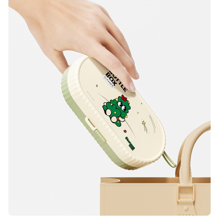 Set 7 Piese de Spalat/Uscat Biberoane, , Portabil, Peri de Silicon, pentru Tetine, Suzete, Biberoane, Paie, Cutie Inclusa, 20 x 9.5 cm, Verde [4]