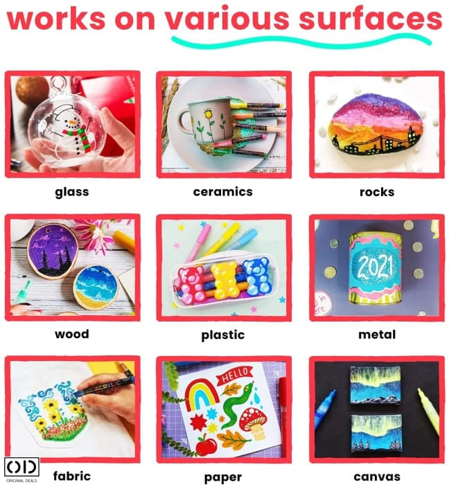 Set 8 Markere Colorate cu Sclipici si Contur, pentru Copii si Adulti, Profesional [5]
