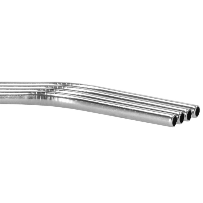 Set 8 paie metalice argintiu, reutilizabile, cu husa depozitare si perii curatat, 215x6 mm [20]