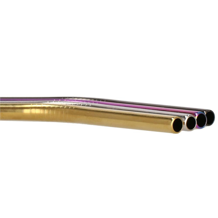 Set 8 paie metalice multicolor, reutilizabile, cu husa depozitare si perii curatat, 215x6 mm [20]