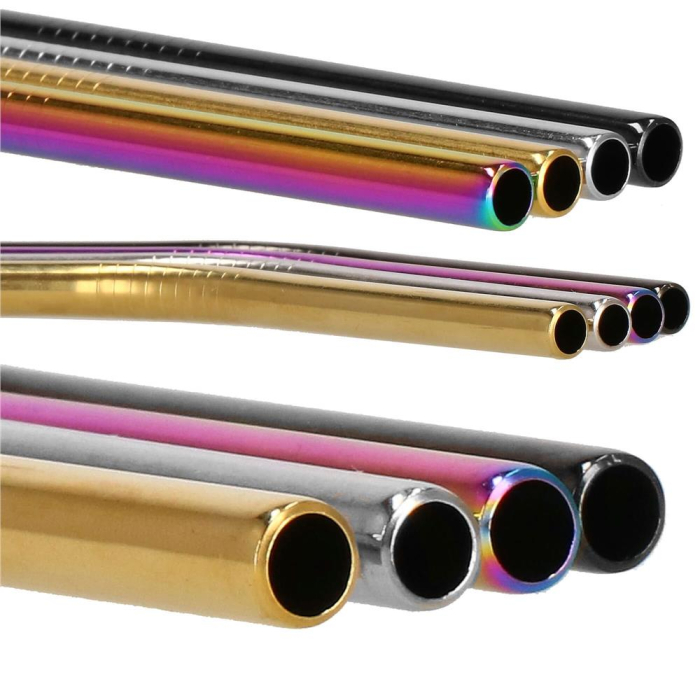 Set 8 paie metalice multicolor, reutilizabile, cu husa depozitare si perii curatat, 215x6 mm [25]