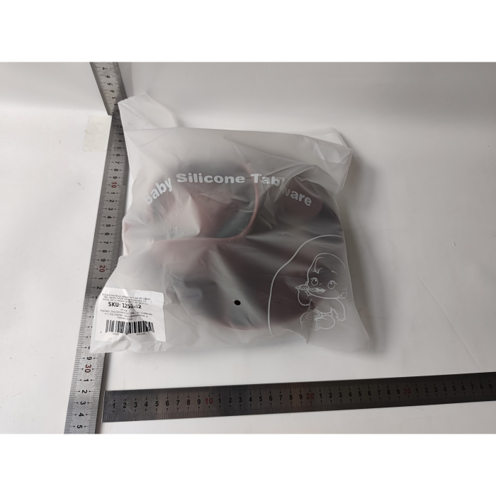 Set 8 piese diversificare bebelusi si copii din silicon , baveta, farfurie compartimentata cu ventuza, bol cu ventuza, tacamuri din lemn si silicon, cana pentru gustari, fara alergeni, maro [8]