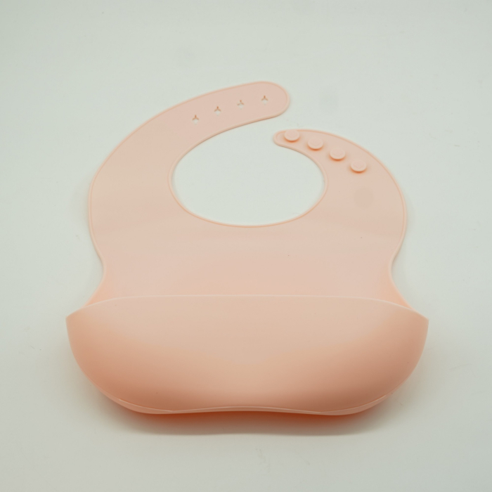 Set 8 piese diversificare bebelusi si copii din silicon , baveta, farfurie compartimentata cu ventuza, bol cu ventuza, tacamuri din lemn si silicon, cana pentru gustari, fara alergeni, roz [2]
