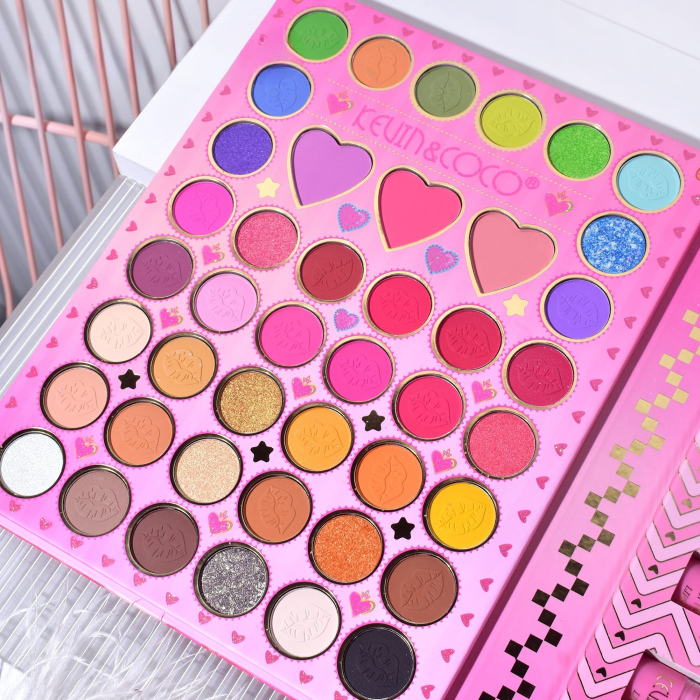 Set 8 Produse de Machiaj, KEVIN & COCO, Butterfly Dream Girl, 49 de culori, 24.7 x 19.7 x 2.7 cm [3]