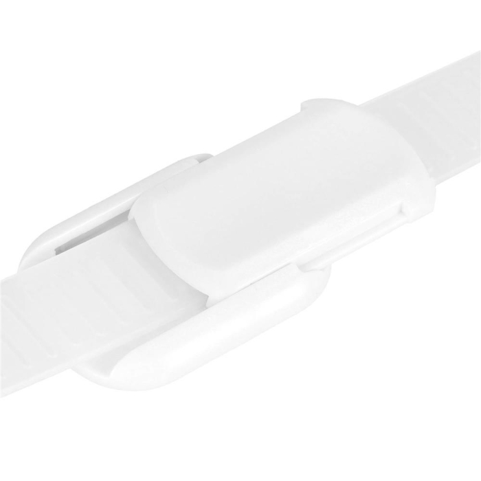 Set 8 sigurante blocator sertare si usi, plastic si silicon, ajustabile, 19 cm, alb [9]