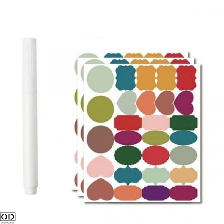 Set 84 Etichete Autocolante pentru Borcane, Caserole si Recipiente din Sticla, Plastic, Lemn si Metal + 1 Marker Inclus [4]