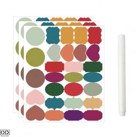 Set 84 Etichete Autocolante pentru Borcane, Caserole si Recipiente din Sticla, Plastic, Lemn si Metal + 1 Marker Inclus [5]
