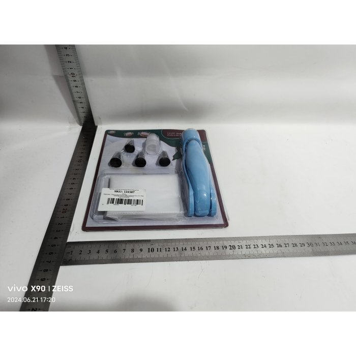 Set Accesorii Decorare Prajituri si Torturi, , 5 Capete pentru Modele, 21.7x18.8 cm, Ustensila Manuala pentru Ornare, Albastru [2]