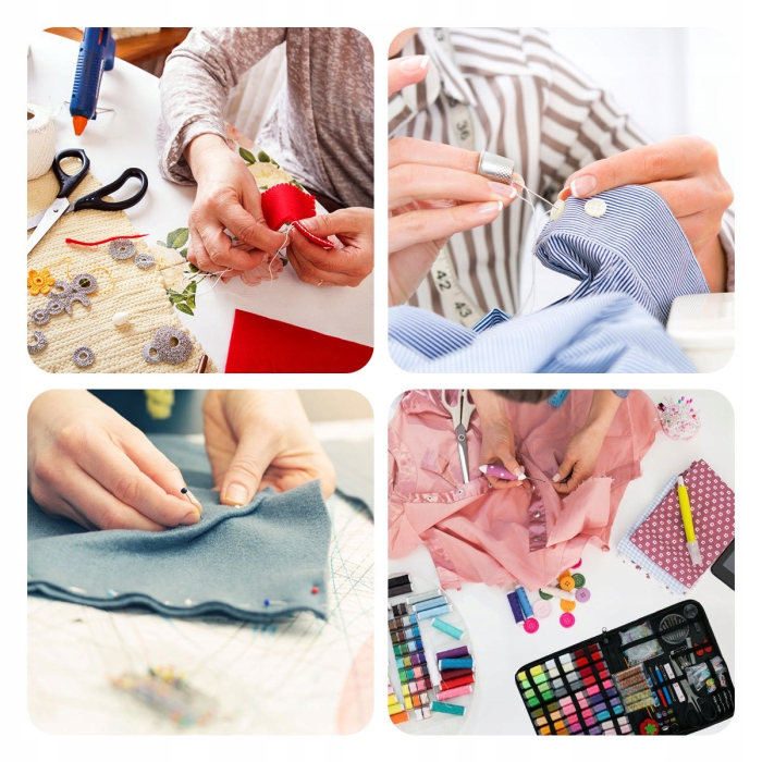 Set articole de cusut cu geanta de depozitare, 100 piese [52]