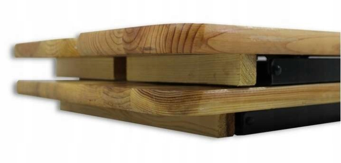 Set berarie din lemn masiv, pliabil, pentru terasa sau gradina, o masa si doua banci, 177x46cm, natur [2]