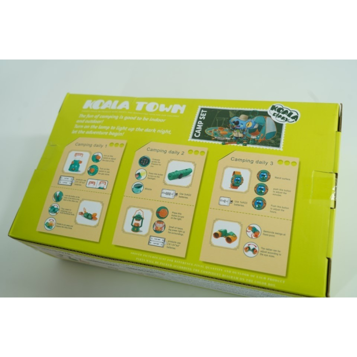 Set camping exterior/interior pentru copii, covoras, 18 ustensile de joaca, +3 ani, multicolor [2]