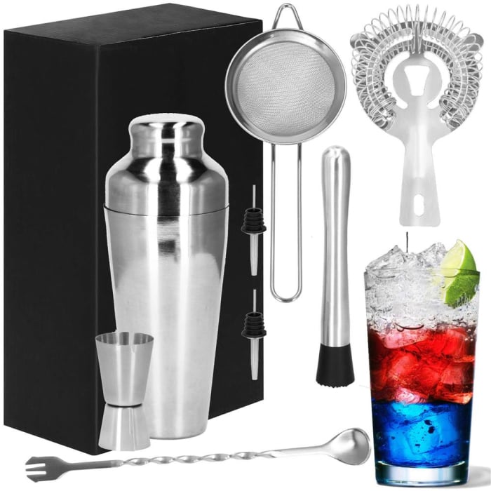 Set Cocktail Shaker Kit pentru barmani 550ml, KI23, 8 piese [20]