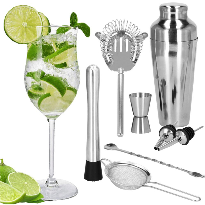 Set Cocktail Shaker Kit pentru barmani 550ml, KI23, 8 piese [16]