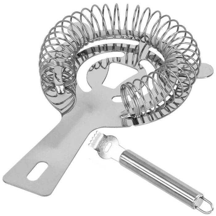 Set Cocktail Shaker Kit pentru barmani 550ml, KI24, suport bambus, 11 piese [6]