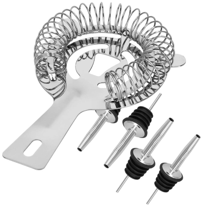 Set Cocktail Shaker Kit pentru barmani 750ml, KI11, suport bambus, 14 piese [16]