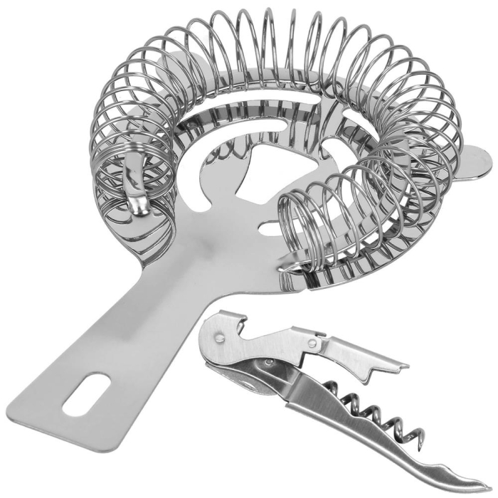 Set Cocktail Shaker Kit pentru barmani 750ml, KI25, suport bambus, 12 piese [10]