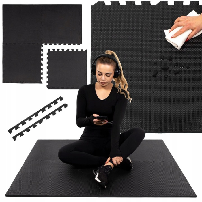 Set covoras de protectie saltea de antrenament, tip puzzle, 4 bucati de 60x60cm, 12mm [2]