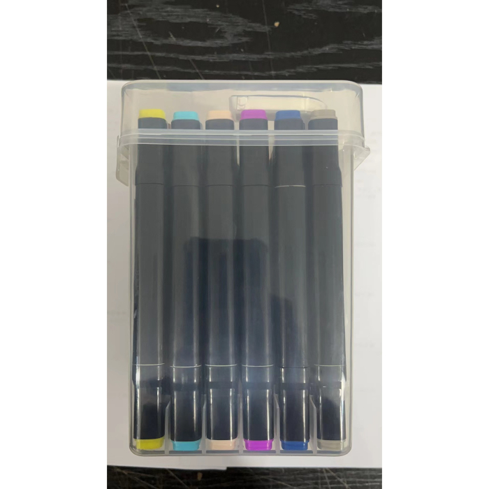 Set Cutie 48 Markere, , cu Alcool, Artist Markers, Cutie Plastic cu Maner, , Multicolor [9]