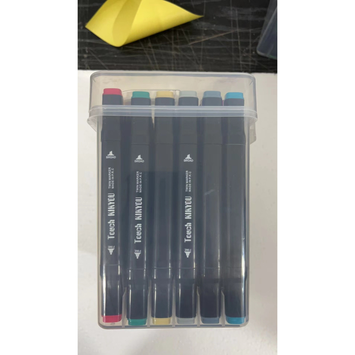 Set Cutie 60 Markere, , cu Alcool, Artist Markers, Cutie Plastic cu Maner, , Multicolor [8]