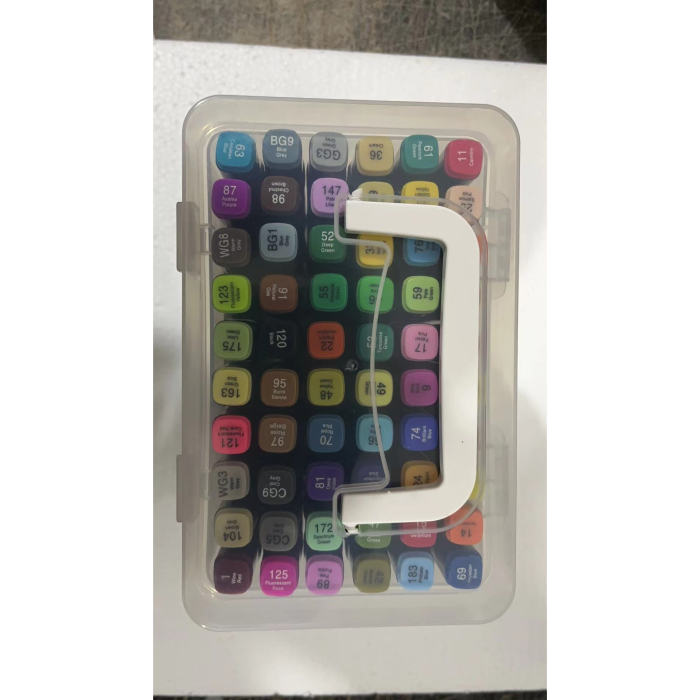 Set Cutie 60 Markere, , cu Alcool, Artist Markers, Cutie Plastic cu Maner, , Multicolor [9]