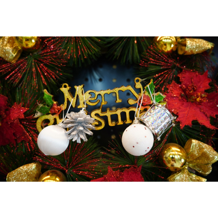 Set de 12 ornamente de brad, , de tip Glob, Alb/ Argintiu, din polistiren, cu finisaj sclipitor , cutie 4 cm adancime x 20 cm inaltime x 12 cm lungime) [4]