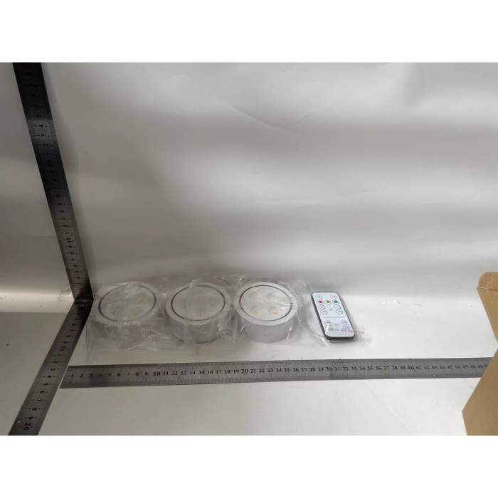 Set de 3 Lampi Led , Fara Fir, Cu Baterii, 3 Culori de Lumina, cu Telecomanda, din Plastic, Alb [9]