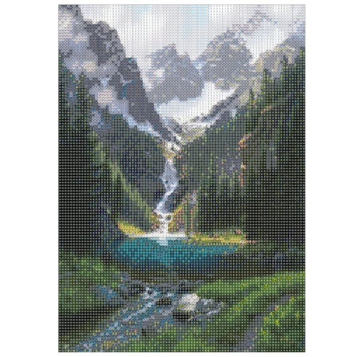 Set de broderie cu diamante 5D, 30x40cm, model Cascada [16]