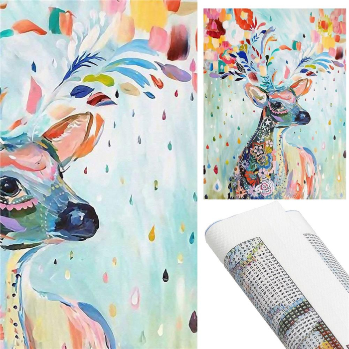 Set de broderie cu diamante 5D, 30x40cm, model Cerb [22]