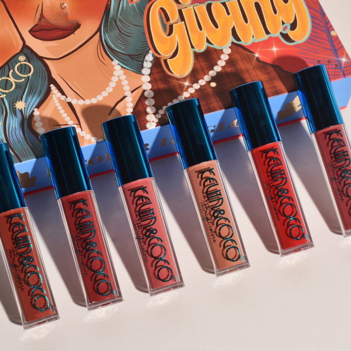 Set de Buze, KEVIN & COCO, Caramel Pie, 12 Lip Gloss-uri, 24 x 18.5 x 3.4 cm, Multicolor [4]