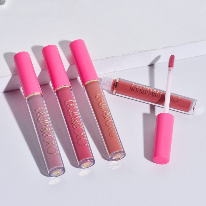 Set de Buze, KEVIN & COCO, Cloud Bubble, 4 Lip Gloss-uri, 15.1 x 8.1 x 2 cm, Roz/Nude [2]
