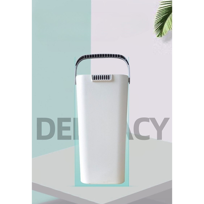 Set de Curatenie, , Mop si Galeata, Capacitate 5.7 l, 4 Rezerve Microfibra Incluse, Plastic, Utilizare Umeda/Uscata, Stoarcere Fara Maini, Albastru/Alb [3]