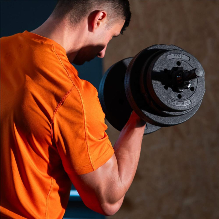 Set de greutati multifunctionale transformabil in gantere, kettlebell, haltera, total 29 kg [28]